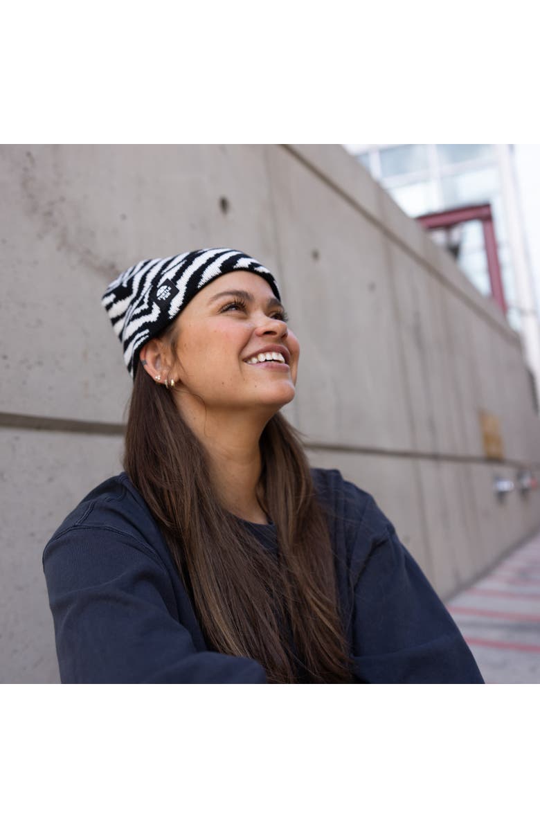 Turtle Fur Zebralicious Winter Hat, Alternate, color, Black