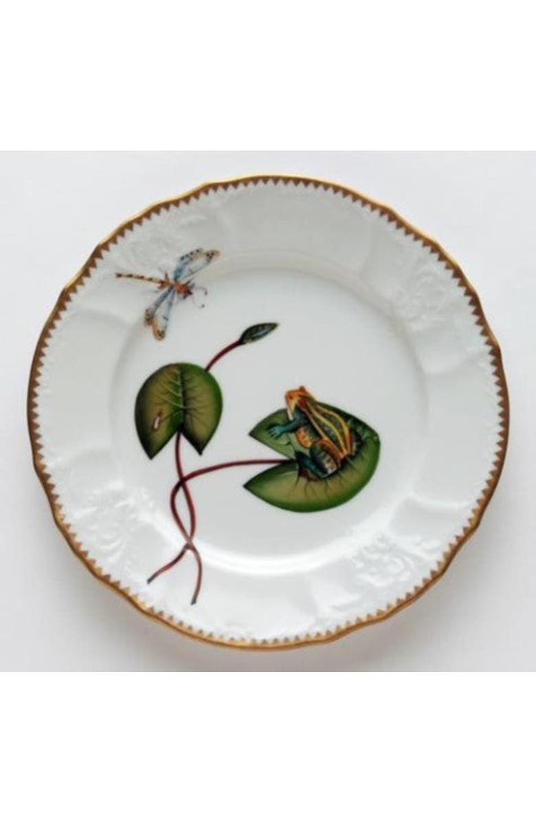 Anna Weatherley Frog On Lily Pad Salad Plate, Main, color, Multi