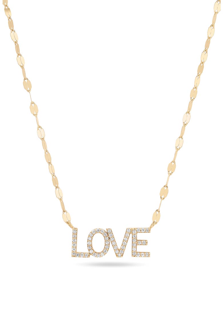 Mini Love Diamond Pendant Necklace, Main, color, YELLOW GOLD