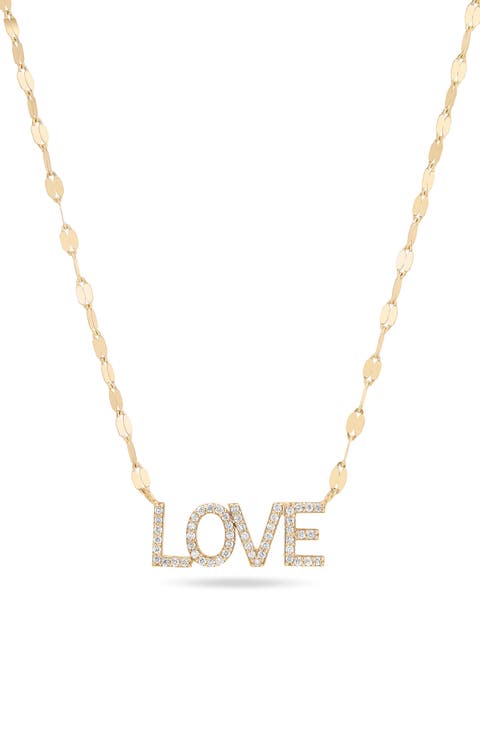 Mini Love Diamond Pendant Necklace