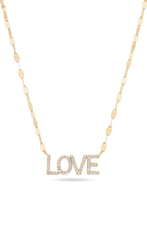Lana Mini Love Diamond Pendant Necklace In Gold
