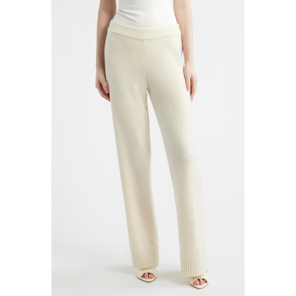 HOUSE OF CB Lara Merino Wool Pants in Cream at Nordstrom, Size Medium