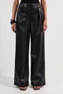 Karen Millen Faux Leather Wide Leg Pants