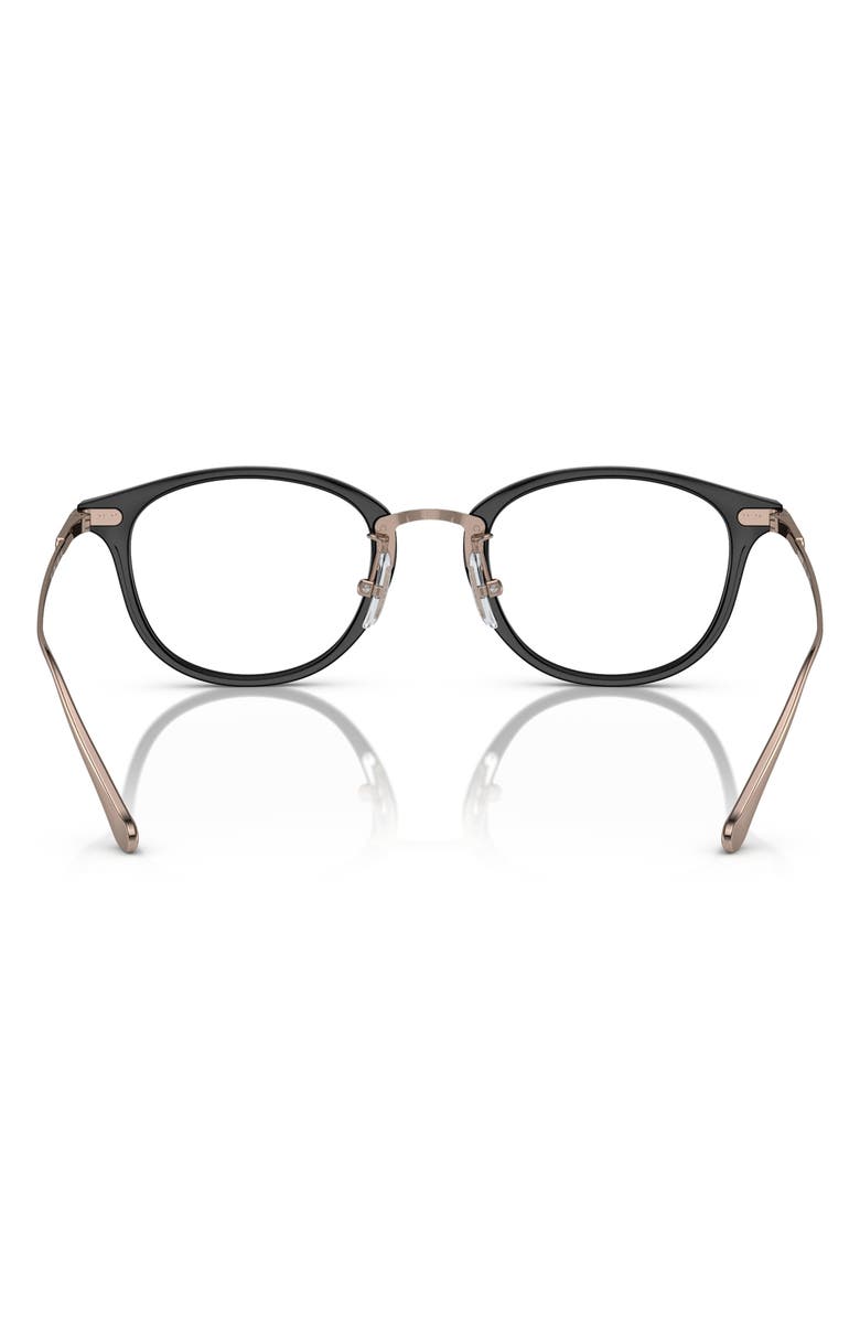 COACH 49mm Phantos Optical Glasses, Alternate, color, Black / Demo Lens