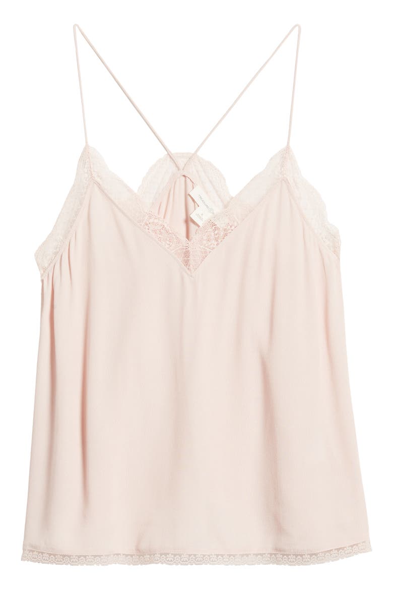 Lace Trim Camisole, Alternate, color, PINK SEPIA