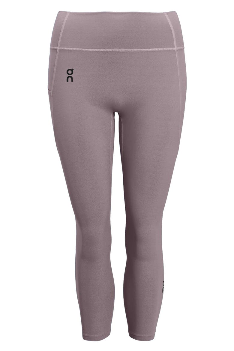 High Waist 7/8 Studio Tights, Alternate, color, HERON