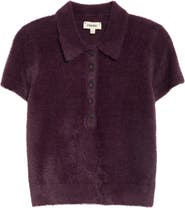L'AGENCE Cirrus Cropped Polo Sweater