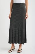 Loveappella Stripe Knit Maxi Skirt