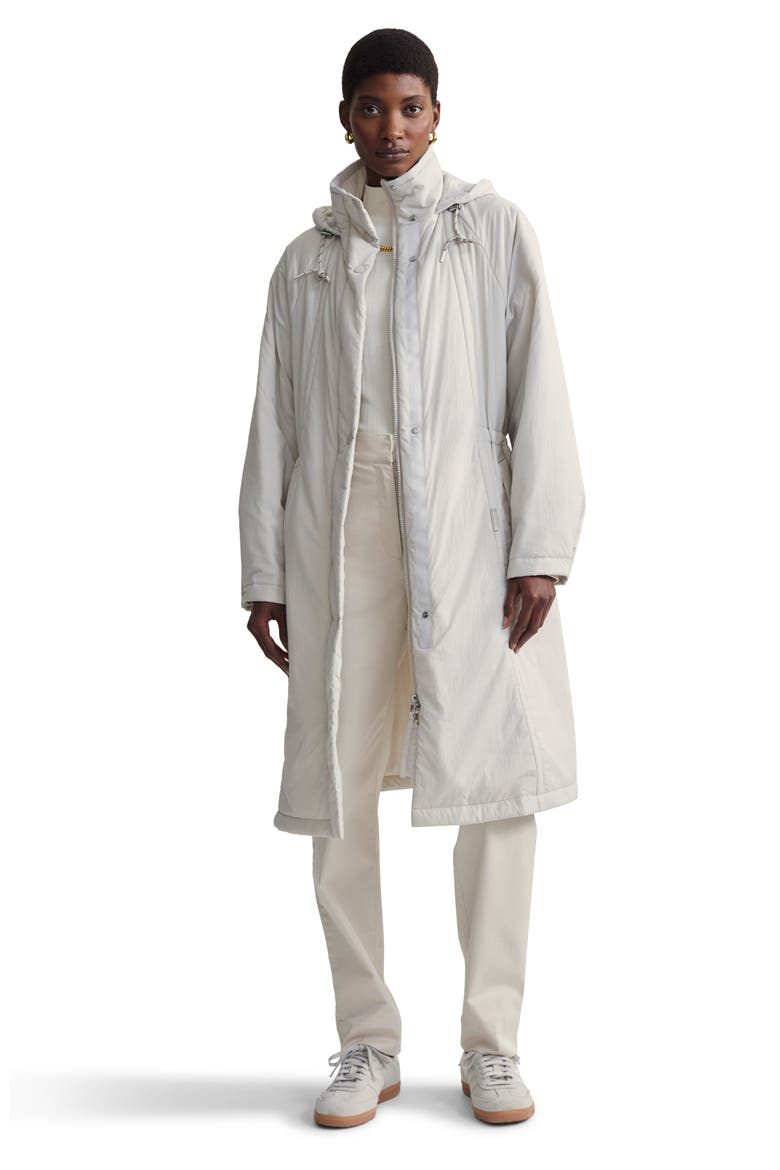 Elle Water Resistant Hooded Insulated Coat, Alternate, color, RAINY DAY