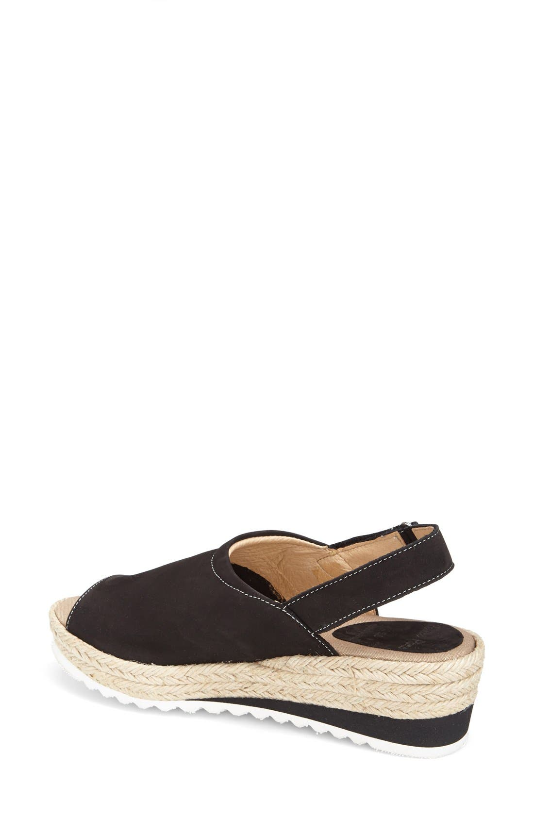 'Greta' Slingback Sandal, Alternate, color, BLACK