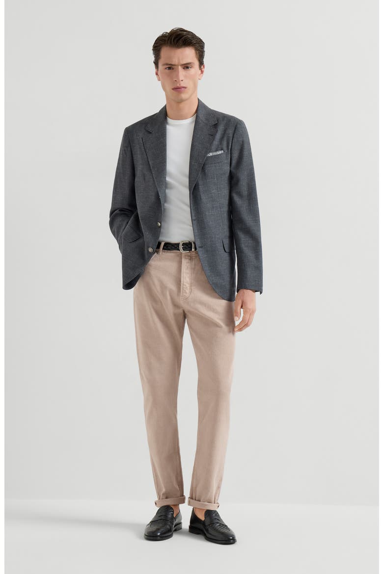 Garment-dyed denim trousers, Alternate, color, Light Brown
