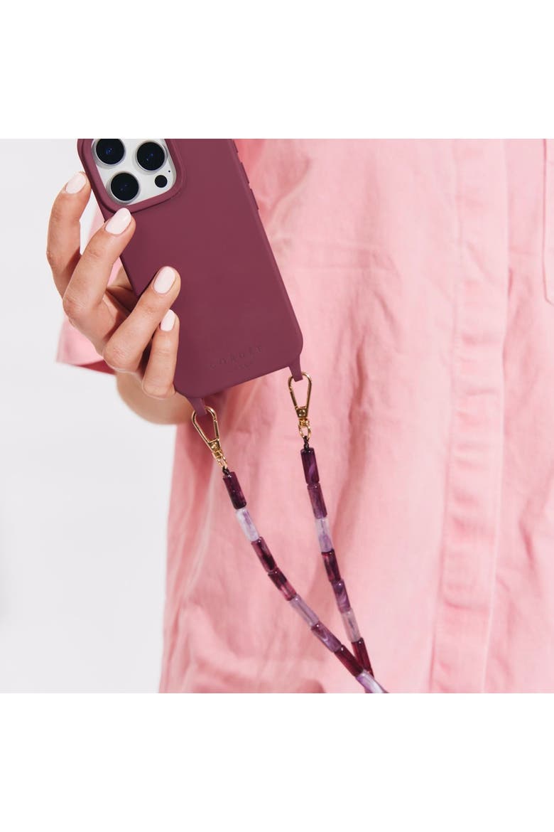 Julia Phone Chain Set, Alternate, color, Burgundy