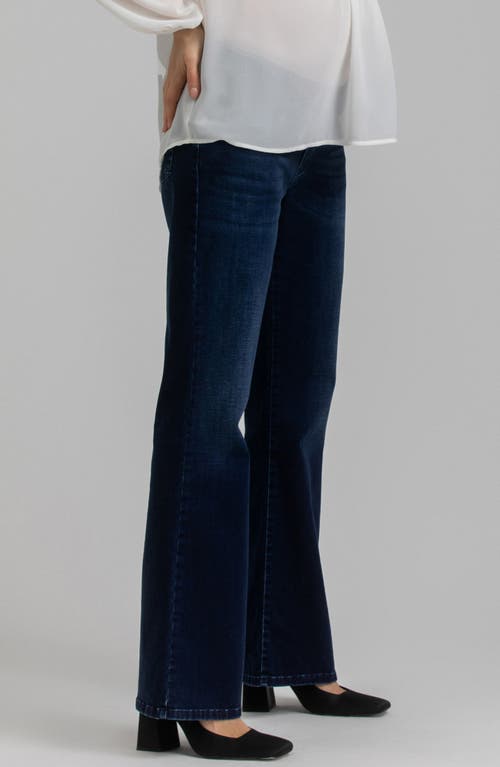 Pietro Brunelli Over The Bump Flare Maternity Jeans In Bright Blue
