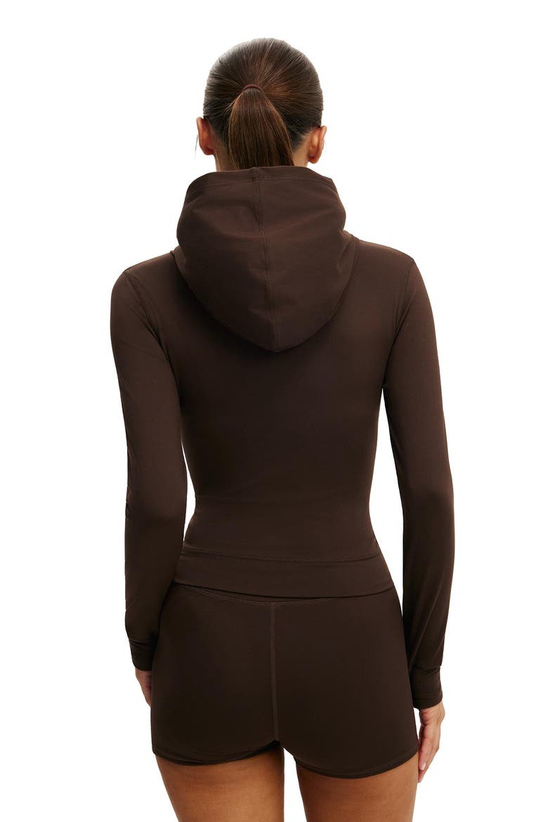 Women's Active Ultra Soft Hooded Jacket, Alternate, color, French Roast