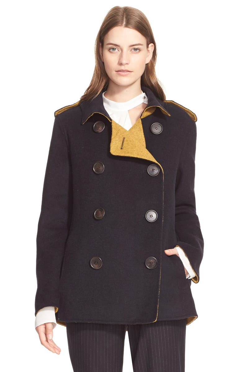 Derek Lam 10 Crosby Reversible Peacoat, Alternate, color, 