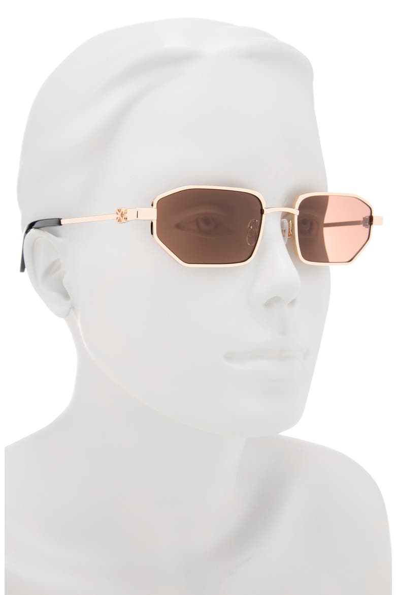 Loa 53mm Rectangular Sunglasses, Alternate, color, GOLD BROWN
