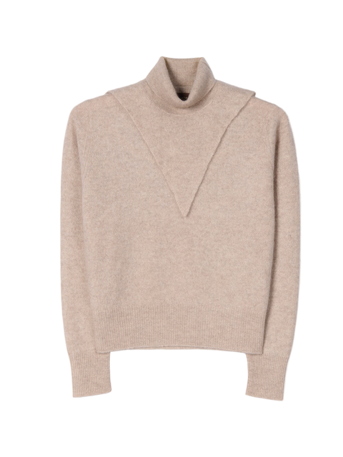 Dual-Collar Cashmere Sweater