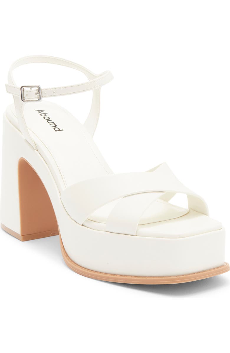 Abound Denver Platform Block Heel Sandal, Main, color, Ivory Cream