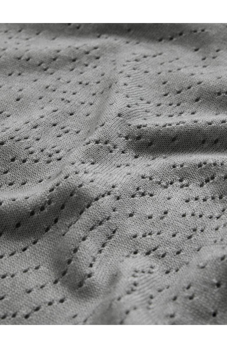 John Varvatos Camden Open Stitch Organic Cotton Sweater, Alternate, color, Smoked Pearl Grey