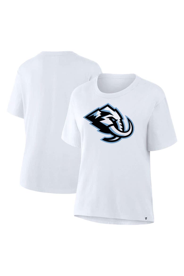 Women's Fanatics  White Utah Mammoth Primary Logo Legacy T-Shirt, Main, color, White