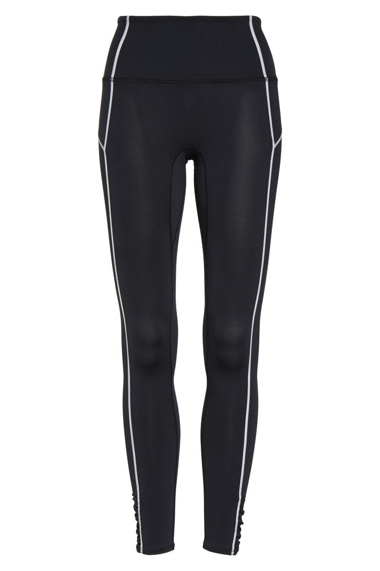 Free People FP Movement You're a Peach Leggings, Alternate, color, BLACK