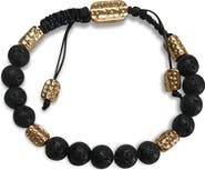 JARDIN Lava Stone Beaded Slider Bracelet