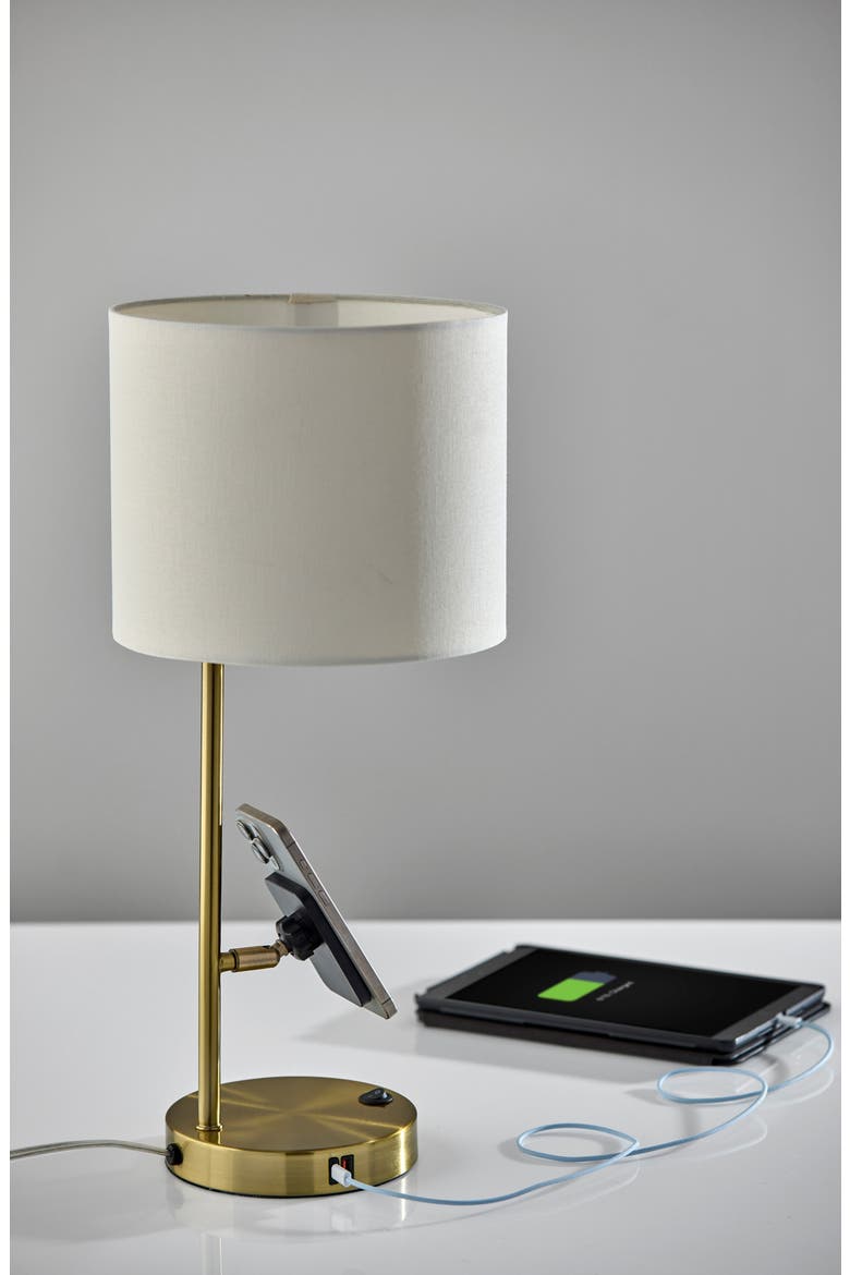 Wyatt Supercharger Desk Lamp, Alternate, color, ANTIQUE BRASS