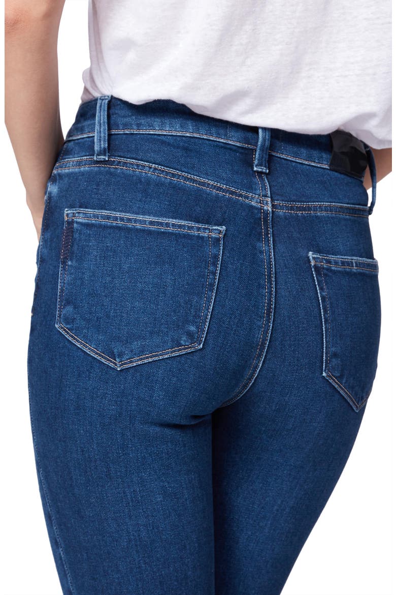 Transcend Margot High Waist Ankle Skinny Jeans, Alternate, color, ACOUSTIC DISTRESSED HEM