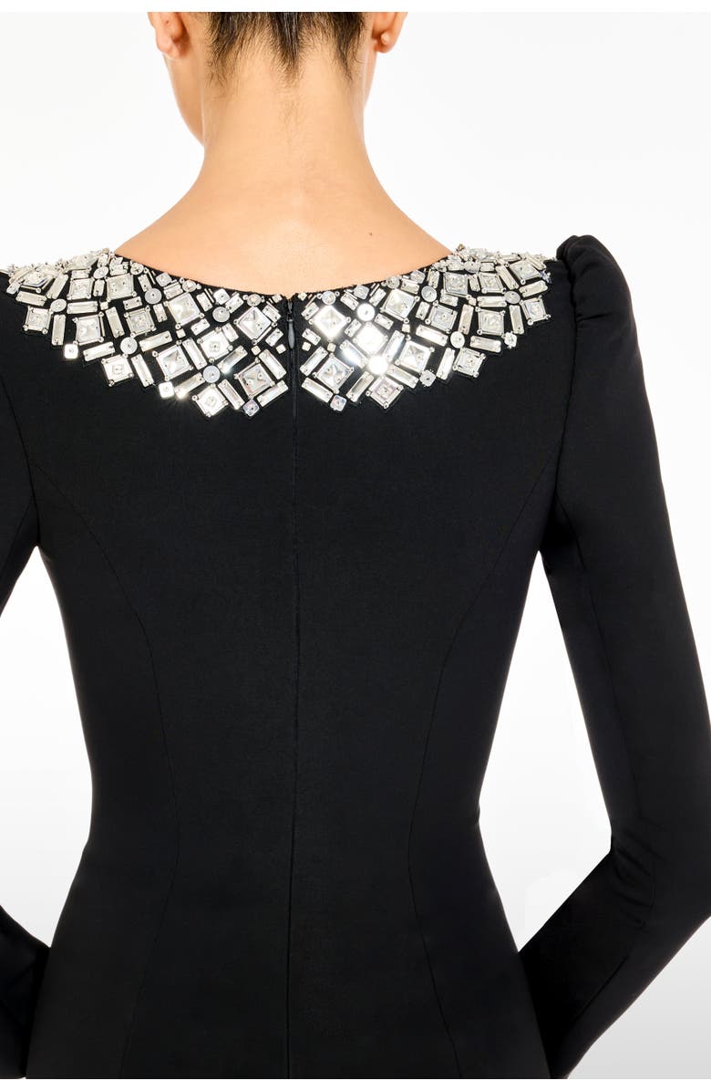 Jenny Packham Jacquetta Embellished Midi Dress, Alternate, color, Liquorice