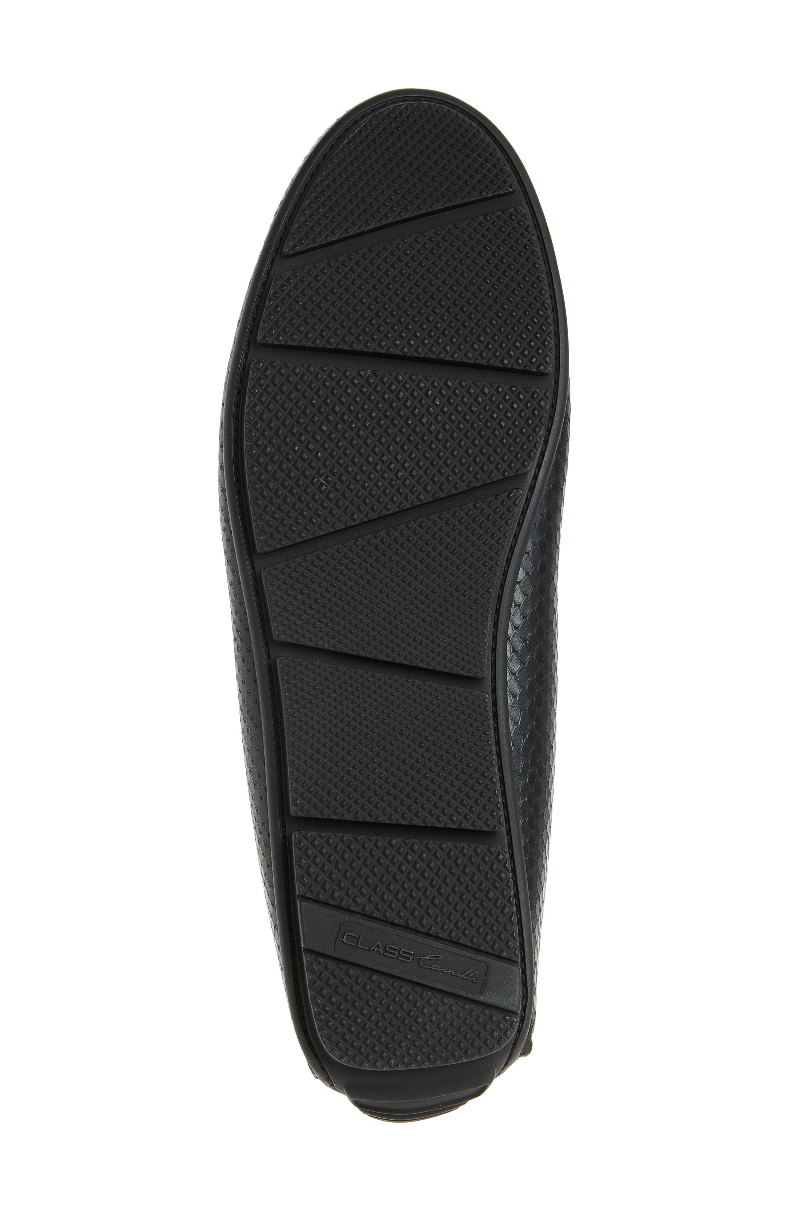 Roberto Cavalli Leather Embossed Driving Loafer, Alternate, color, 