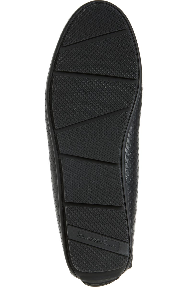 Roberto Cavalli Leather Embossed Driving Loafer, Alternate, color,