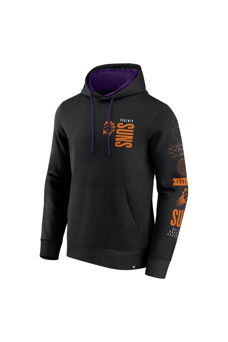 Men's Fanatics Black Phoenix Suns Game Time Crossover Pullover Hoodie, Alternate, color, Black