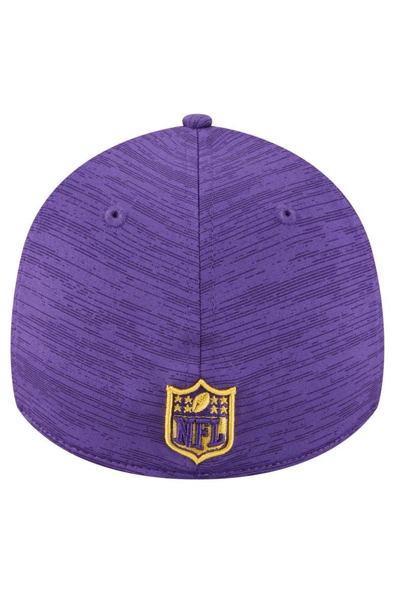 Men's New Era  Purple Minnesota Vikings Stripes 39THIRTY Flex Hat, Alternate, color, Purple