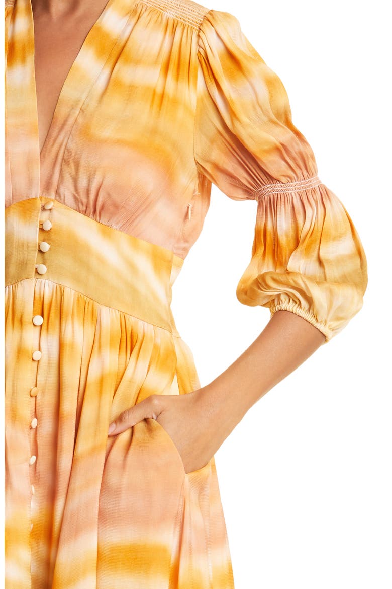 Willow Button Front Dress, Alternate, color, DUSTY DYE