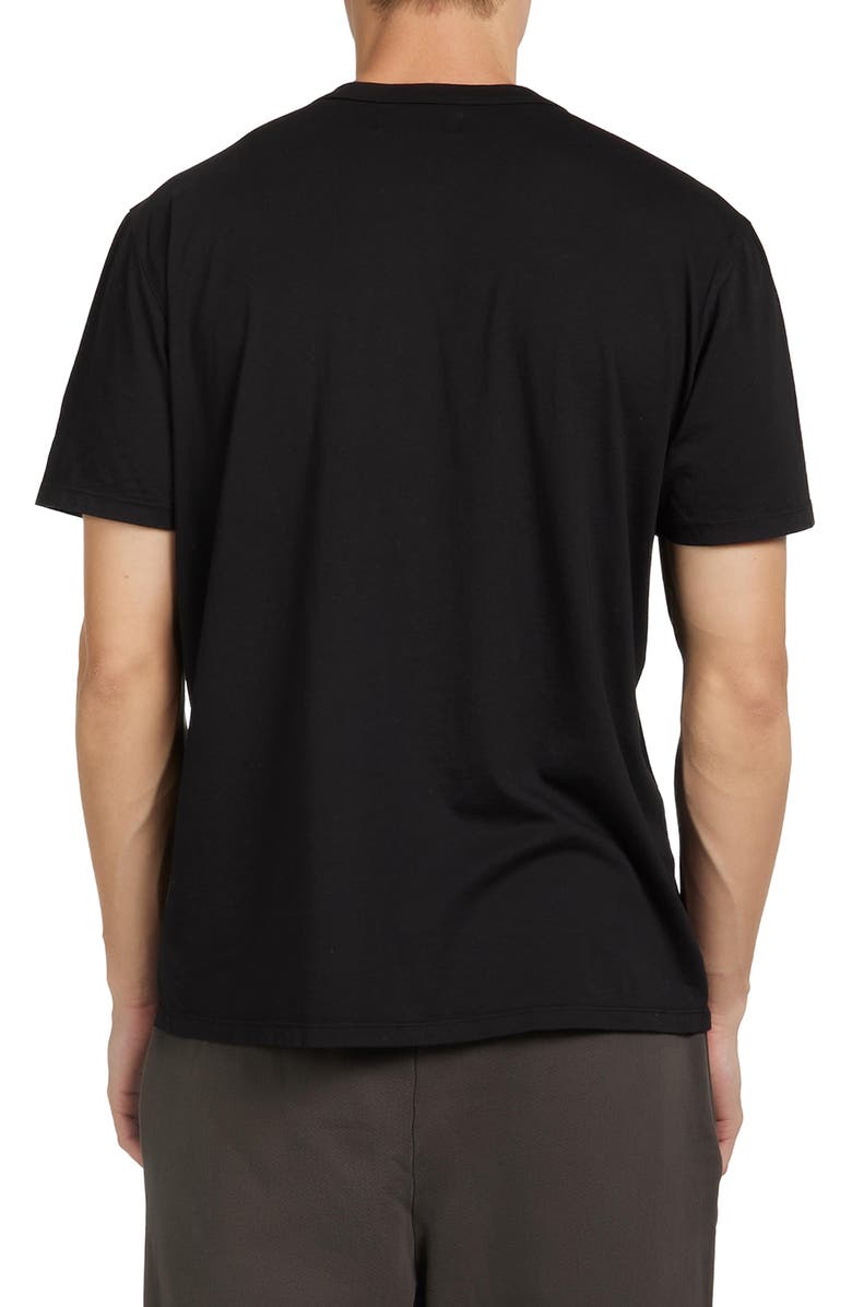 Les Tien Lightweight Binded Neck Tee, Alternate, color, Jet Black