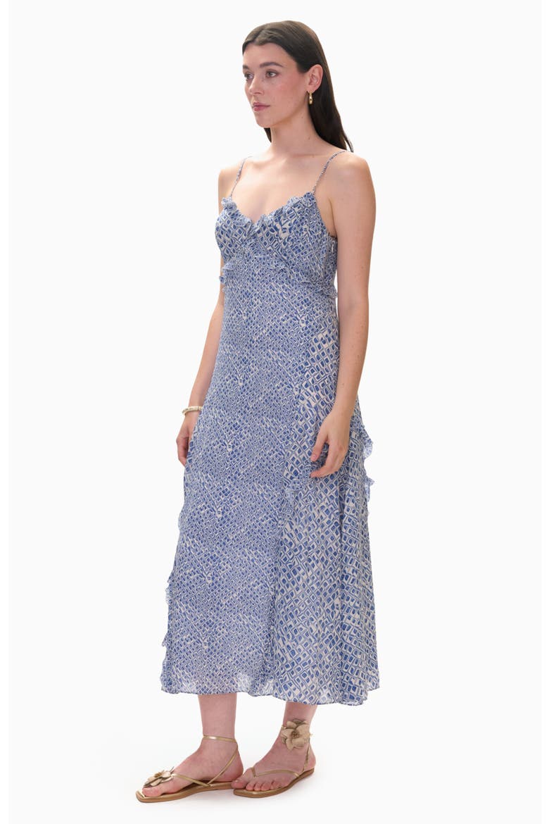 Olivia Print Mix Slip Dress, Alternate, color, Indigo Blue Multi