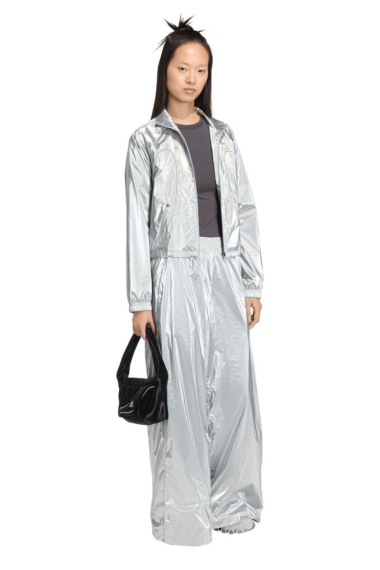 F50 Metallic Track Jacket, Alternate, color, SILVER METALLIC