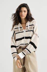 Brunello Cucinelli Net hooded cardigan with zipper