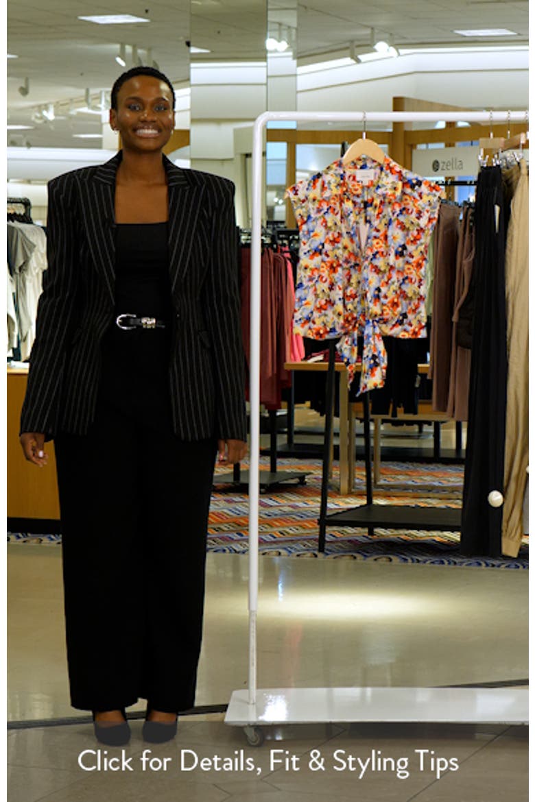 Wildflower Bunch Tie Front Crop Button-Up Shirt video