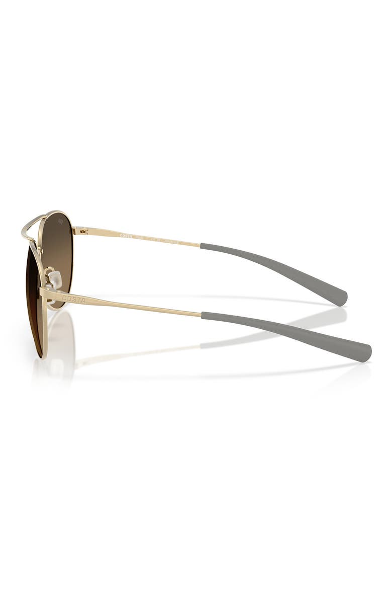 Piper 58mm Gradient Polarized Pilot Sunglasses, Alternate, color, BRUSHED GOLD / COPPER