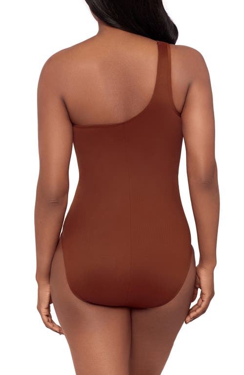 Miraclesuit ® Jena One-shoulder One-piece Swimsuit In Brown