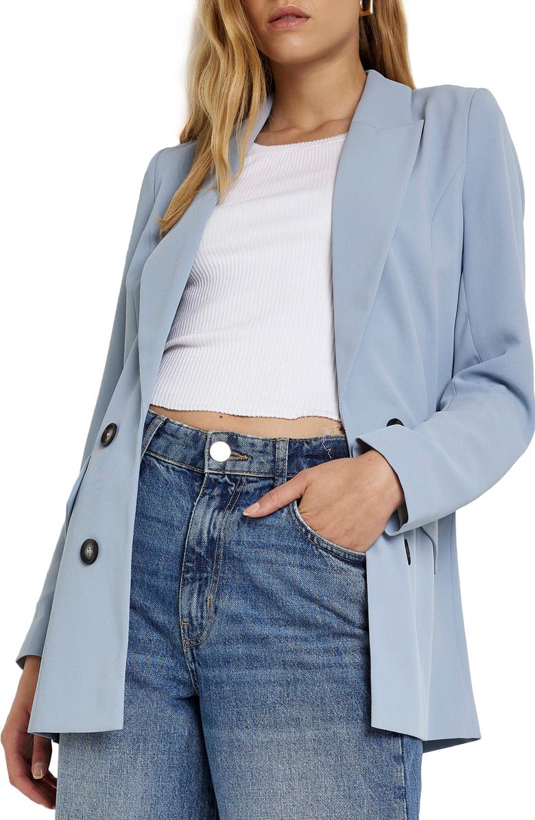 River Island Open Front Blazer, Main, color,