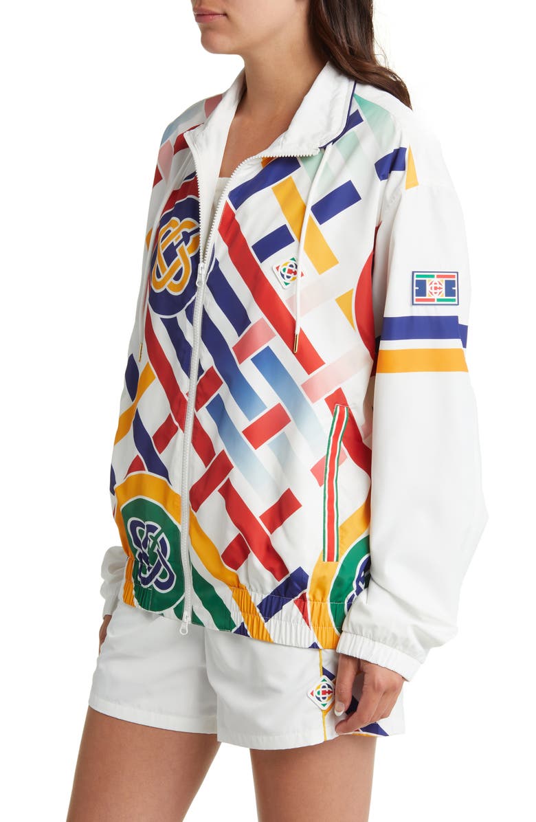 Casablanca Ping Pong Shell Track Jacket, Alternate, color,