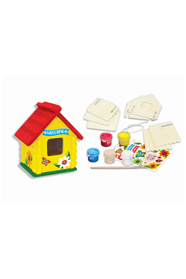 Birdhouse Wood Craft & Paint Kit, Alternate, color, Multicolor