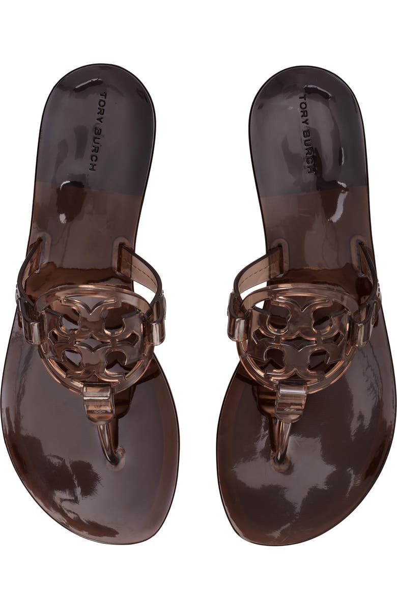 Tory Burch Miller Jelly Flip Flop, Alternate, color, Soft Brown