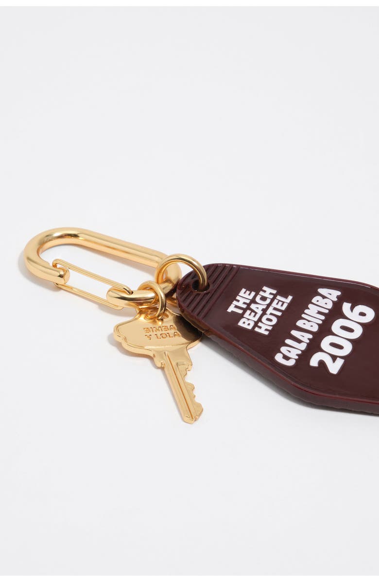 Bimba y Lola Resin Hotel Key Ring, Alternate, color, Burgundy