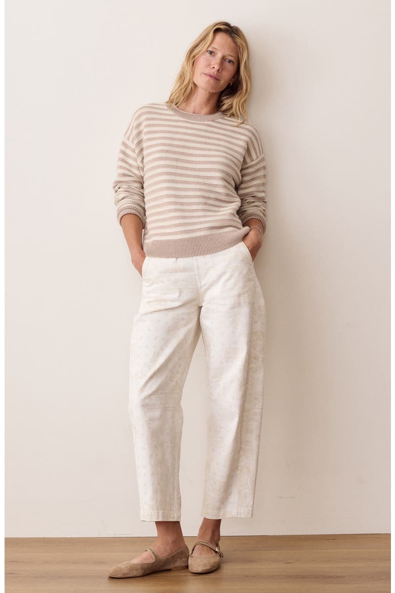 Suki Crewneck Sweater, Alternate, color, OATMEAL STRIPE