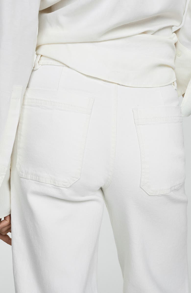 MANGO High Waist Wide Leg Culotte Jeans, Alternate, color,