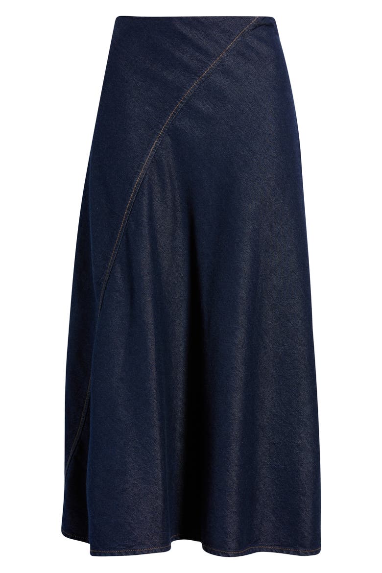 Featherweight Lisbon Denim Midi Skirt, Alternate, color, OCEAN RINSE