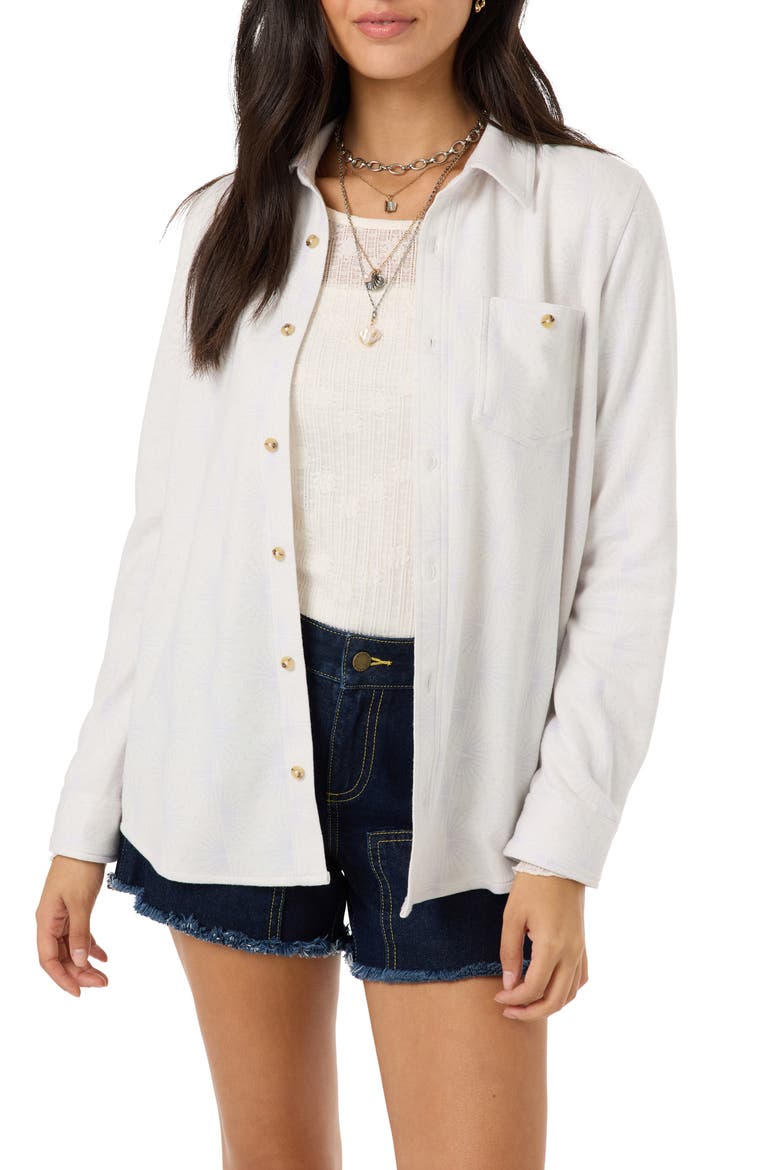 Jorgina Plaid Long Sleeve Knit Top, Main, color, TOFU